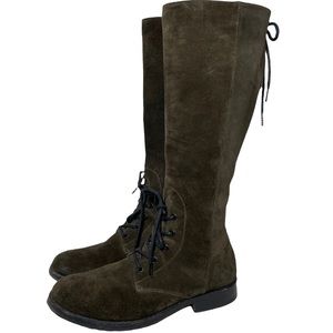Frye “Natalie” knee high combat boot soft suede 8.5 B